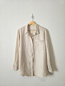 Gap Neutral Linen Button Up (L)