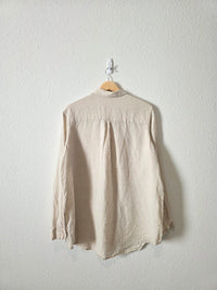 Gap Neutral Linen Button Up (L)