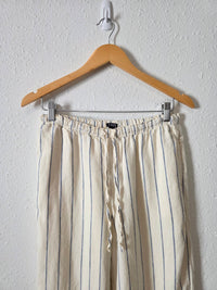 J.Crew Striped Linen Drawstring Pants (S)