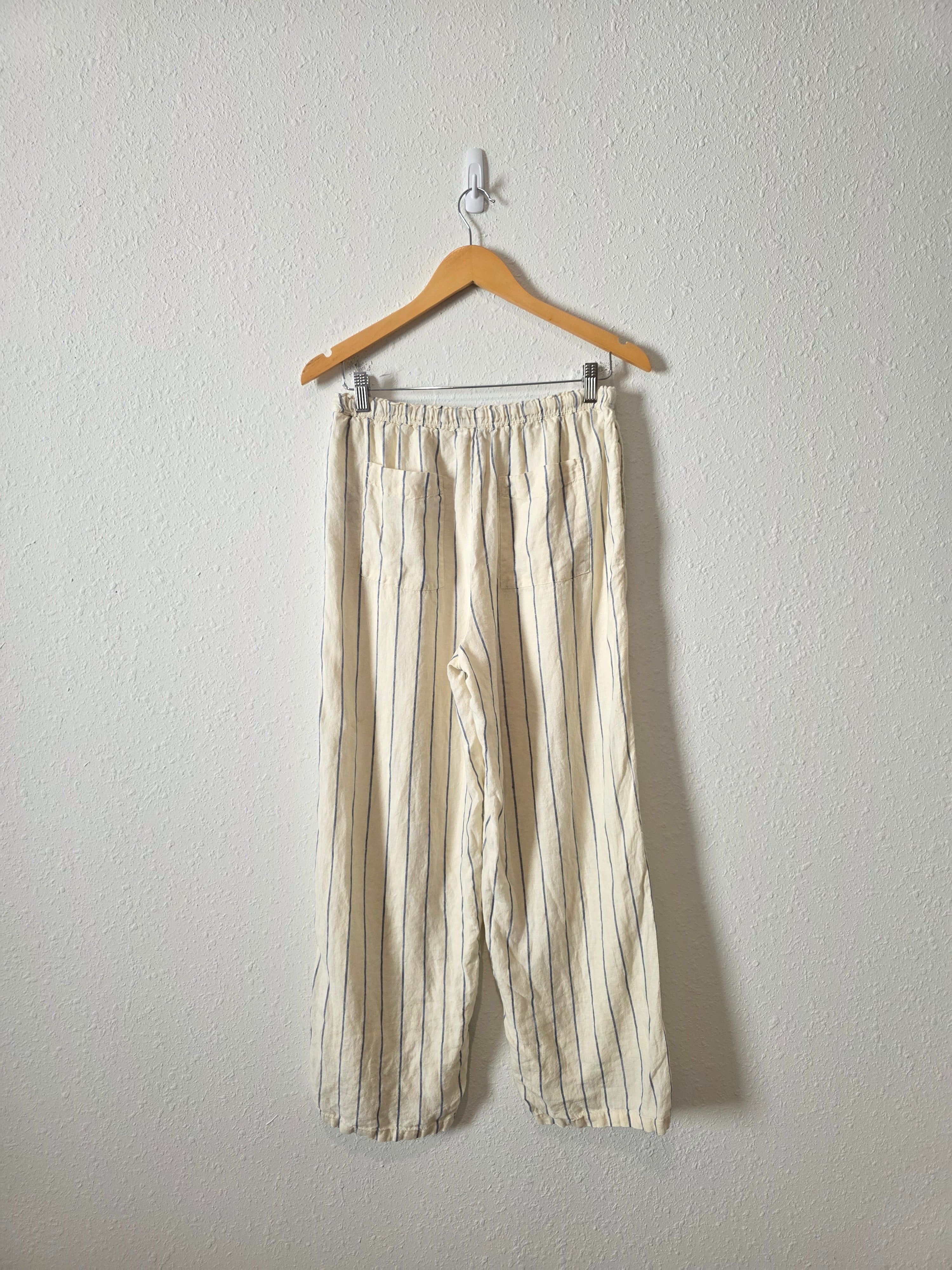 J.Crew Striped Linen Drawstring Pants (S)