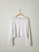 J.Crew White Relaxed Linen Tee (M)