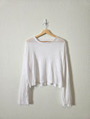 J.Crew White Relaxed Linen Tee (M)