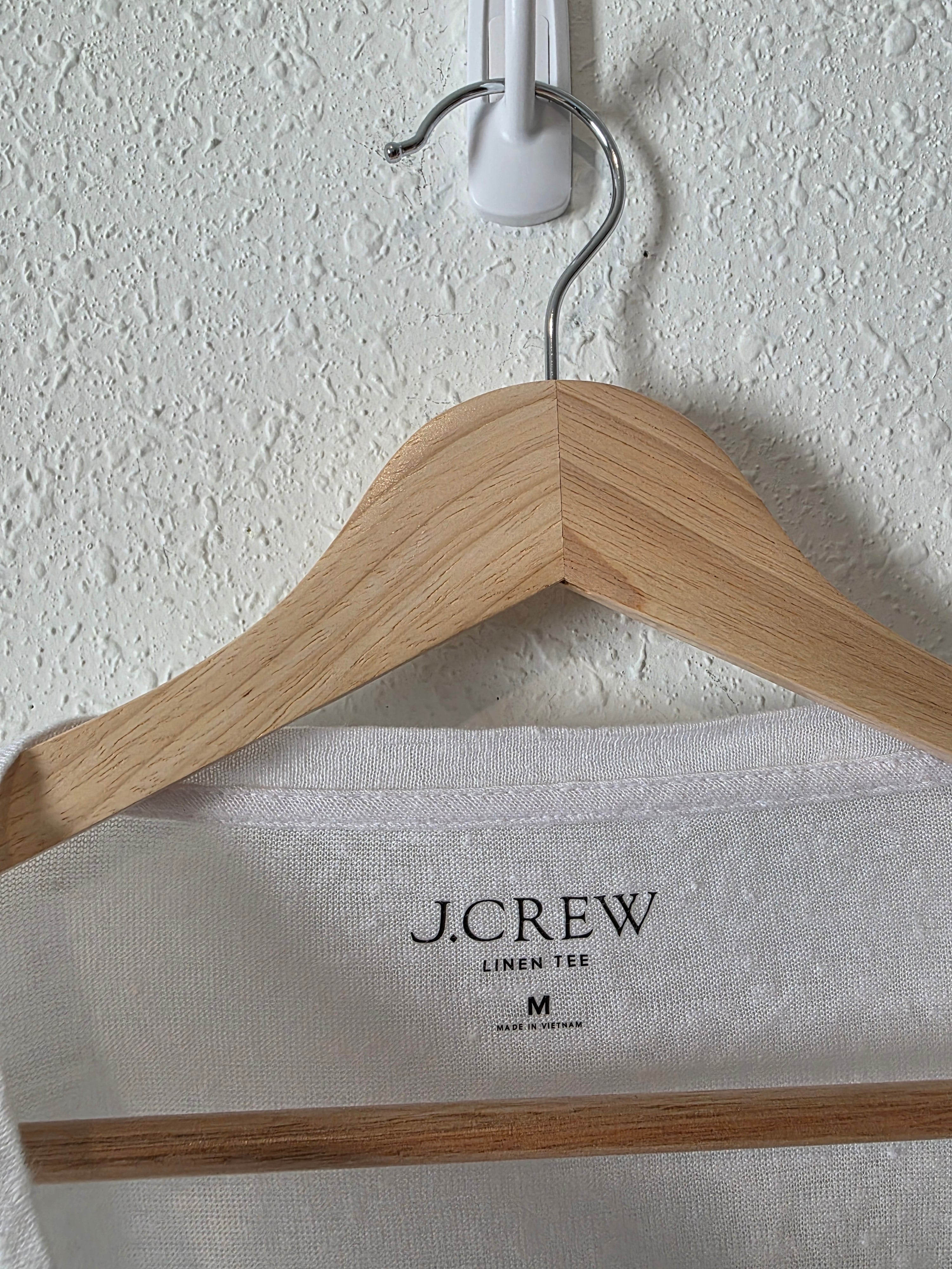 J.Crew White Relaxed Linen Tee (M)