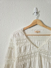 By Timo Lace V Neck Top (M)