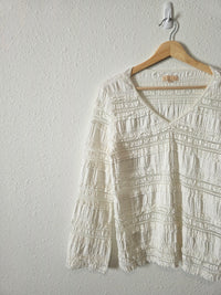 By Timo Lace V Neck Top (M)