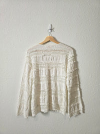 By Timo Lace V Neck Top (M)