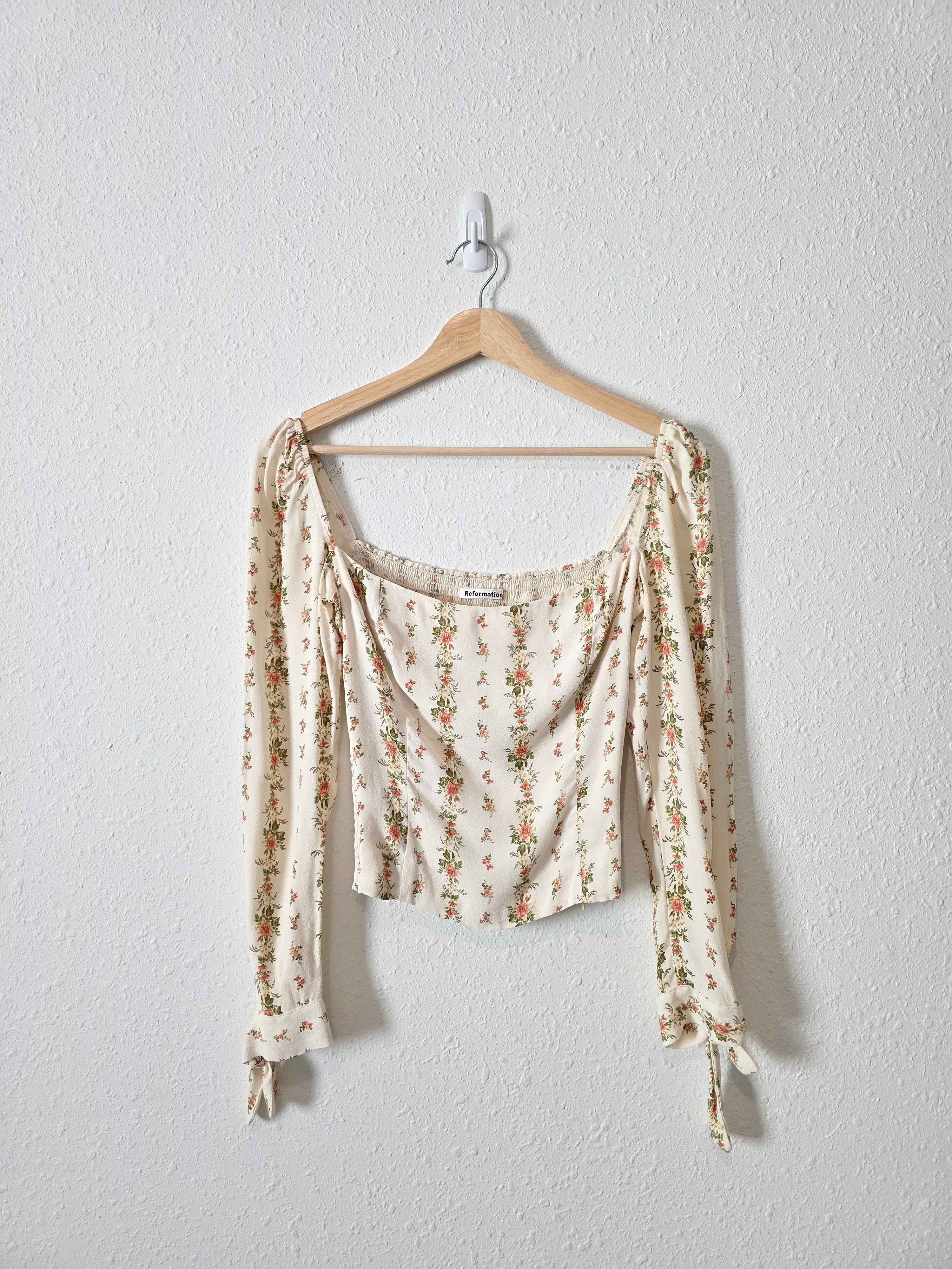 Reformation Floral Square Neck Top (4)