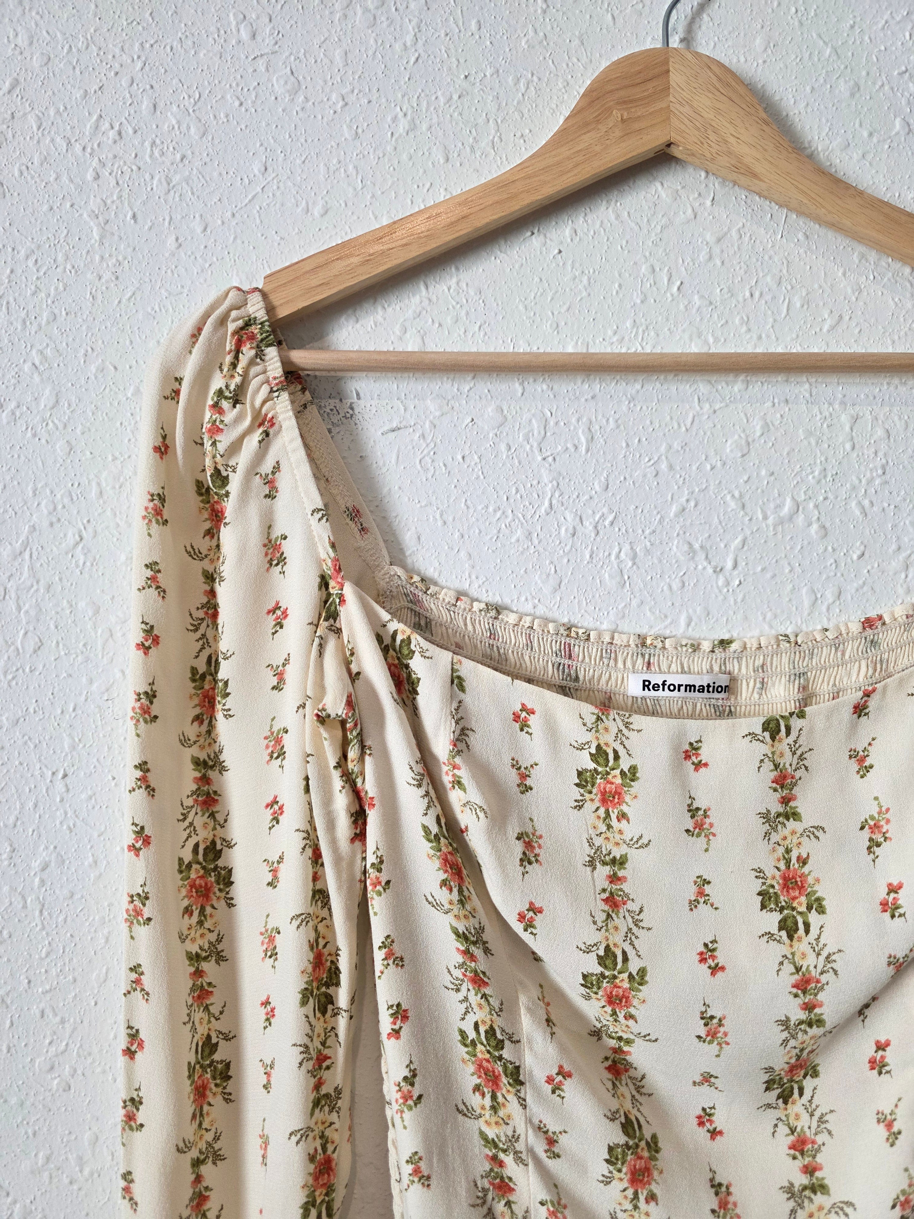 Reformation Floral Square Neck Top (4)