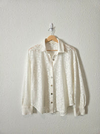 Anthropologie Floral Lace Button Up (S)
