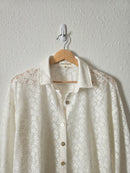 Anthropologie Floral Lace Button Up (S)
