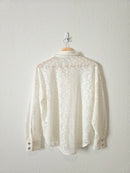 Anthropologie Floral Lace Button Up (S)