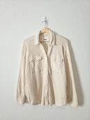 Aerie Oversized Waffle Shirt Jacket (XS)