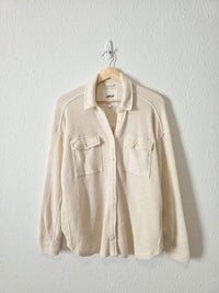 Aerie Oversized Waffle Shirt Jacket (XS)