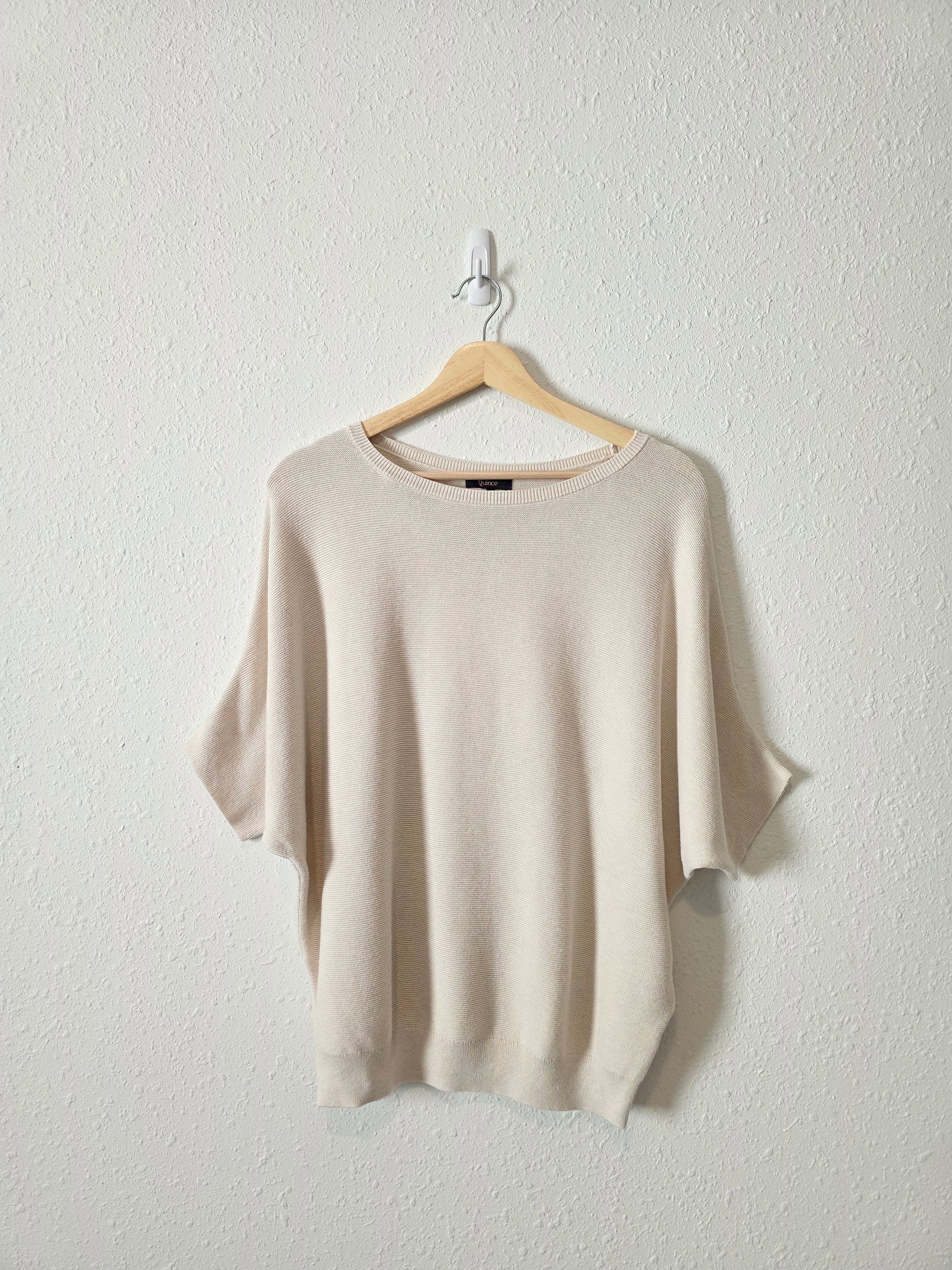 Quince Cotton Cashmere Dolman Sweater (M)