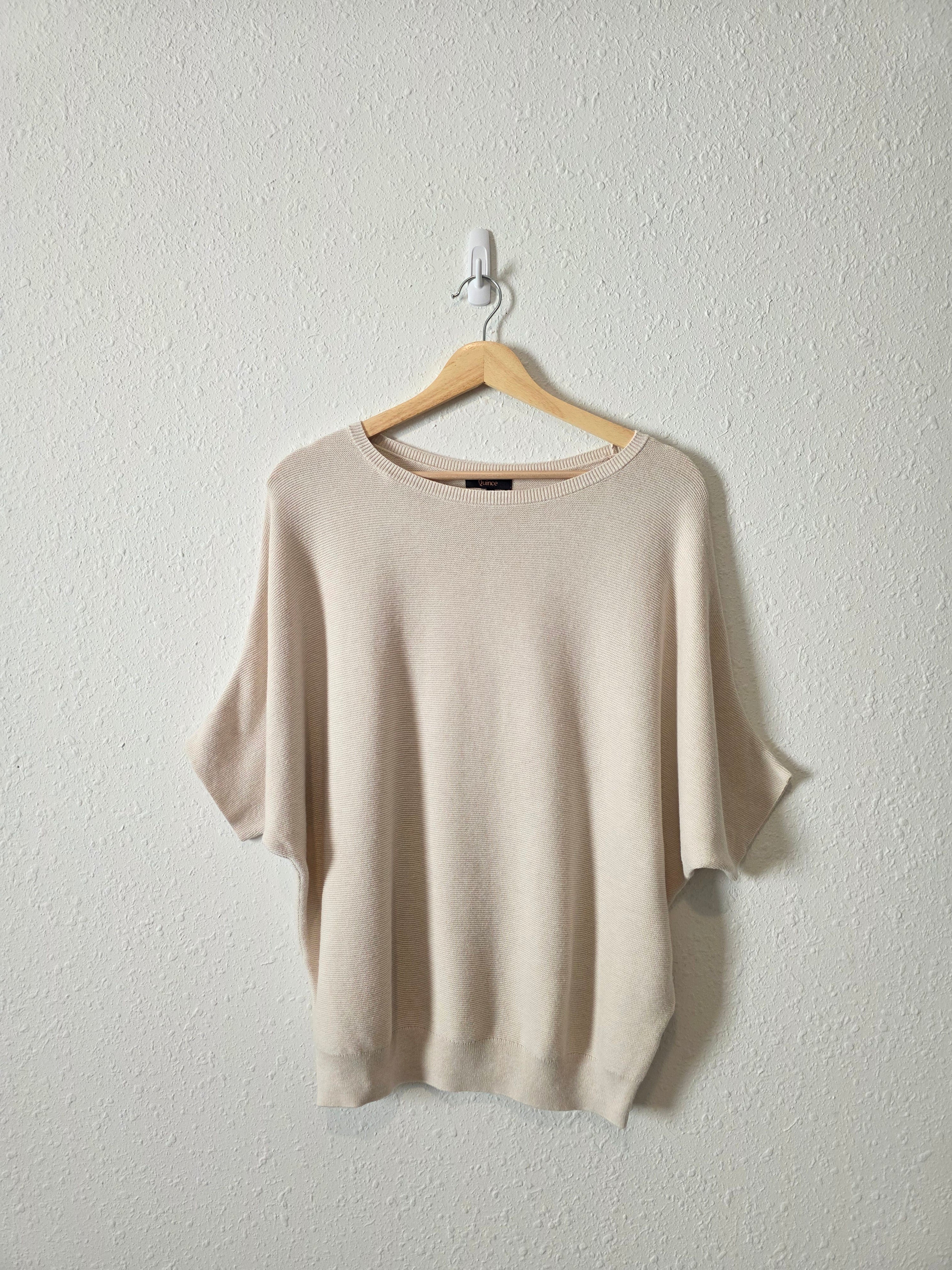 Quince Cotton Cashmere Dolman Sweater (M)