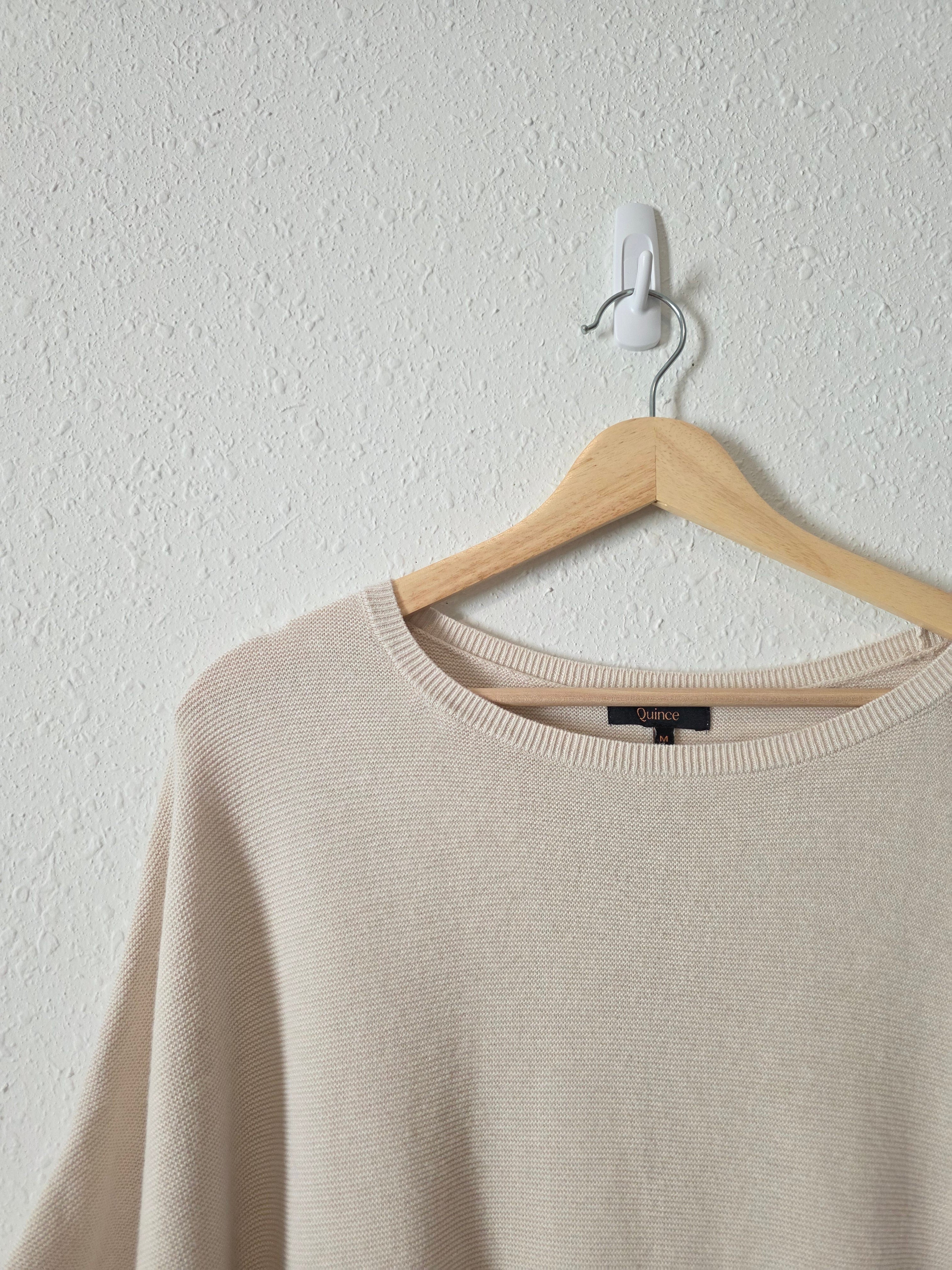 Quince Cotton Cashmere Dolman Sweater (M)