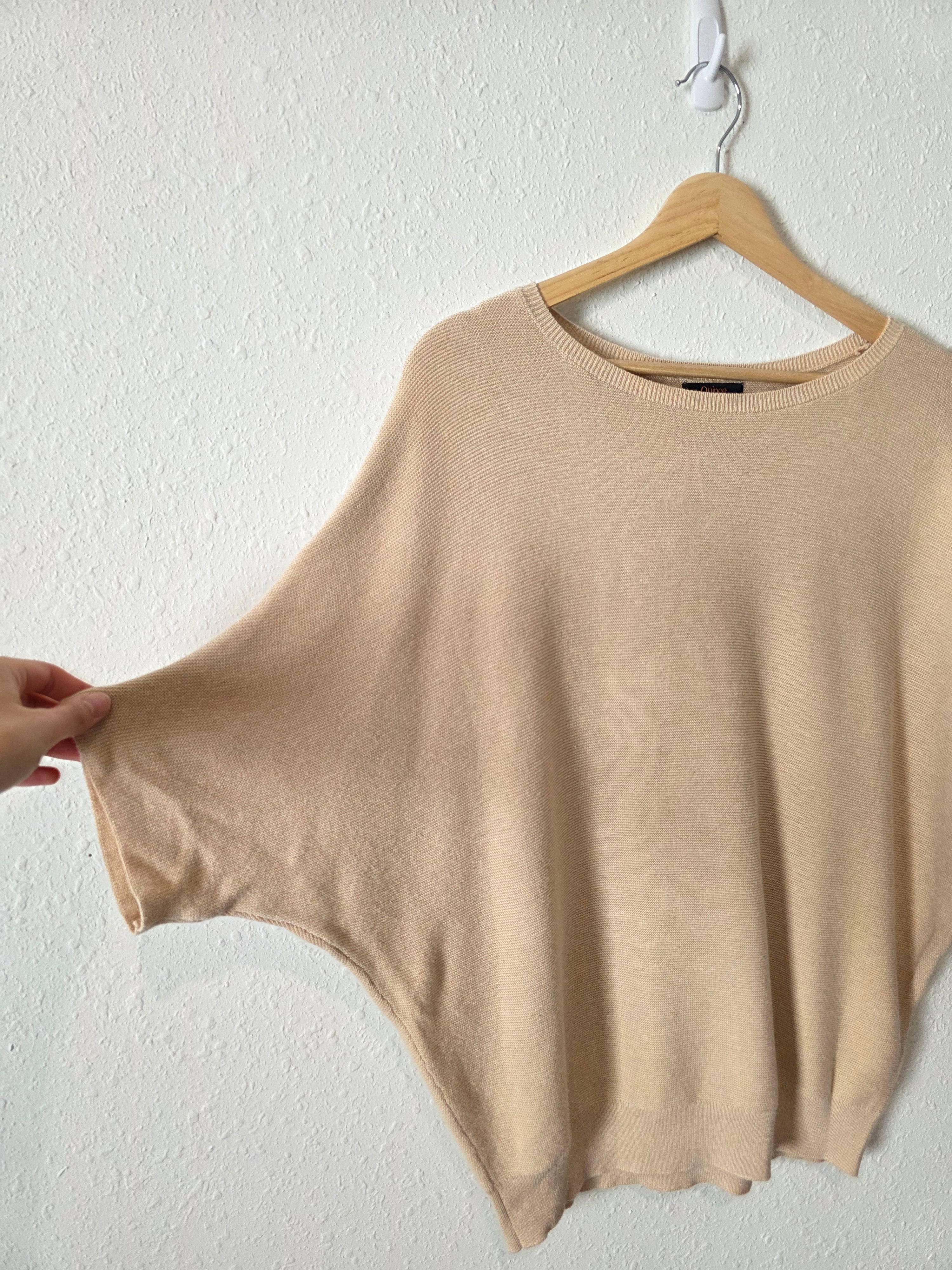 Quince Cotton Cashmere Dolman Sweater (M)