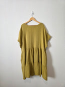Chartreuse Gauze Midi Dress (4X)