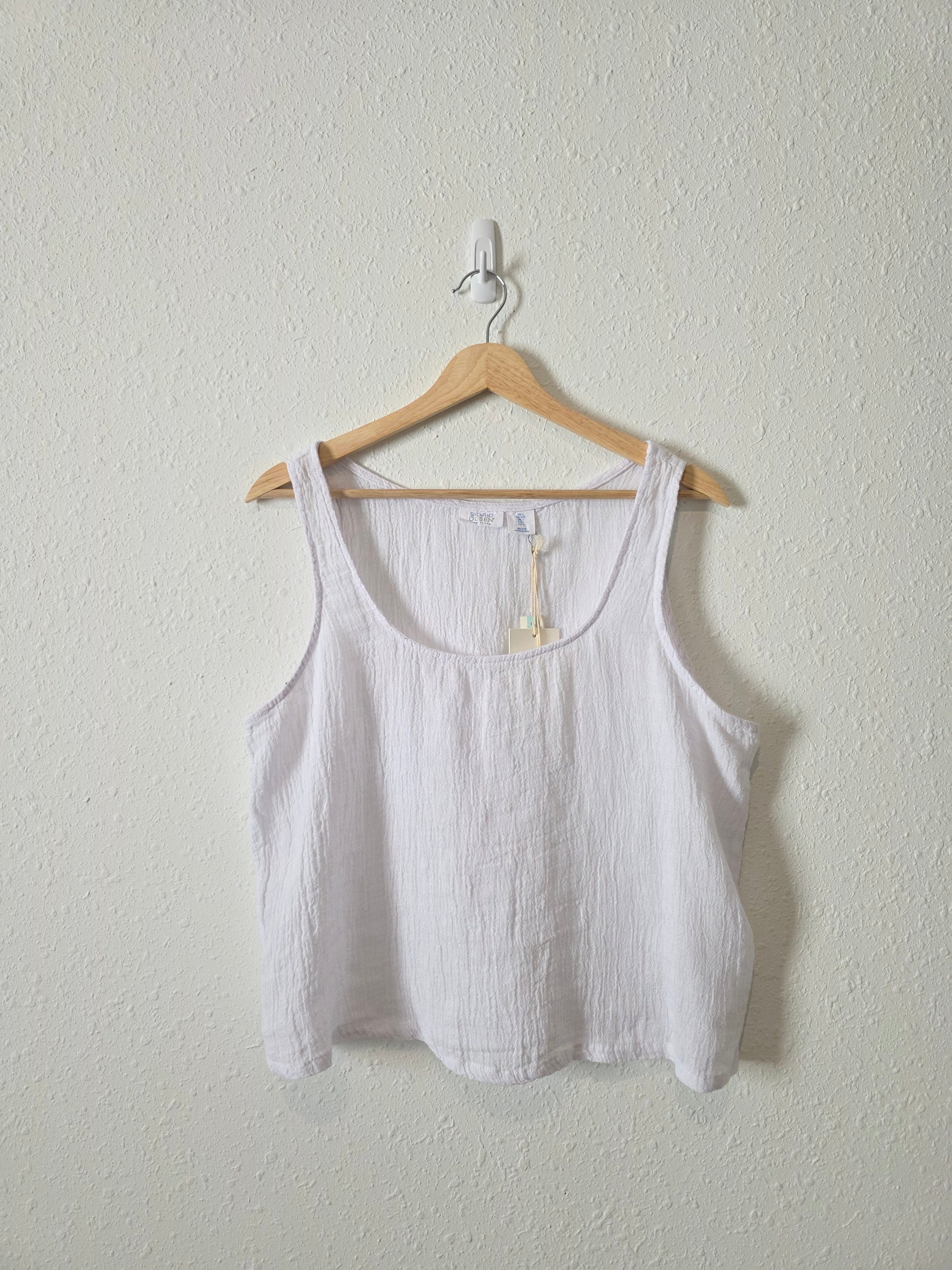 NEW Textured Linen Tank (L)