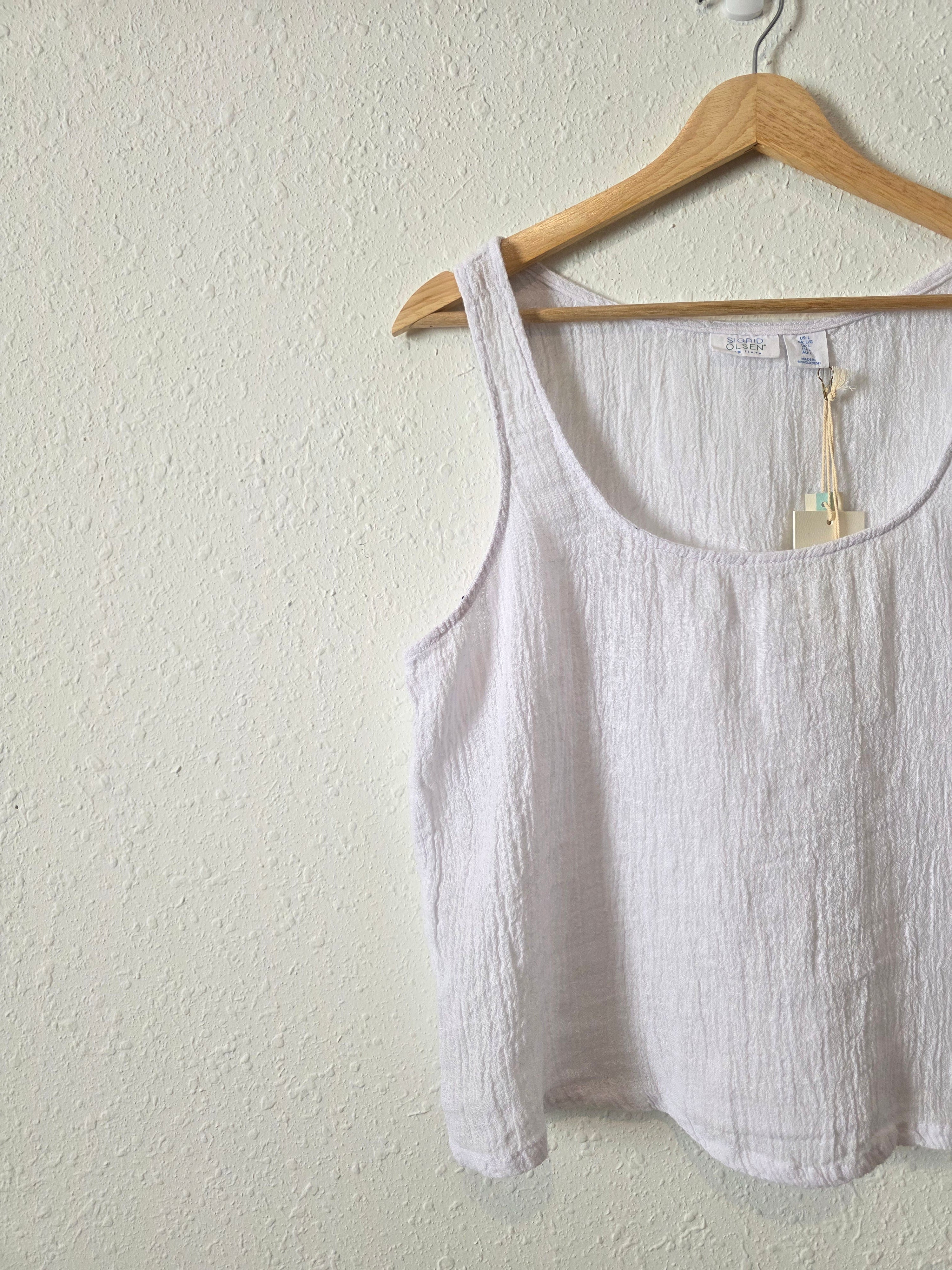 NEW Textured Linen Tank (L)