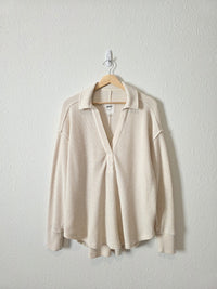Aerie Oat Waffle Pullover (S)