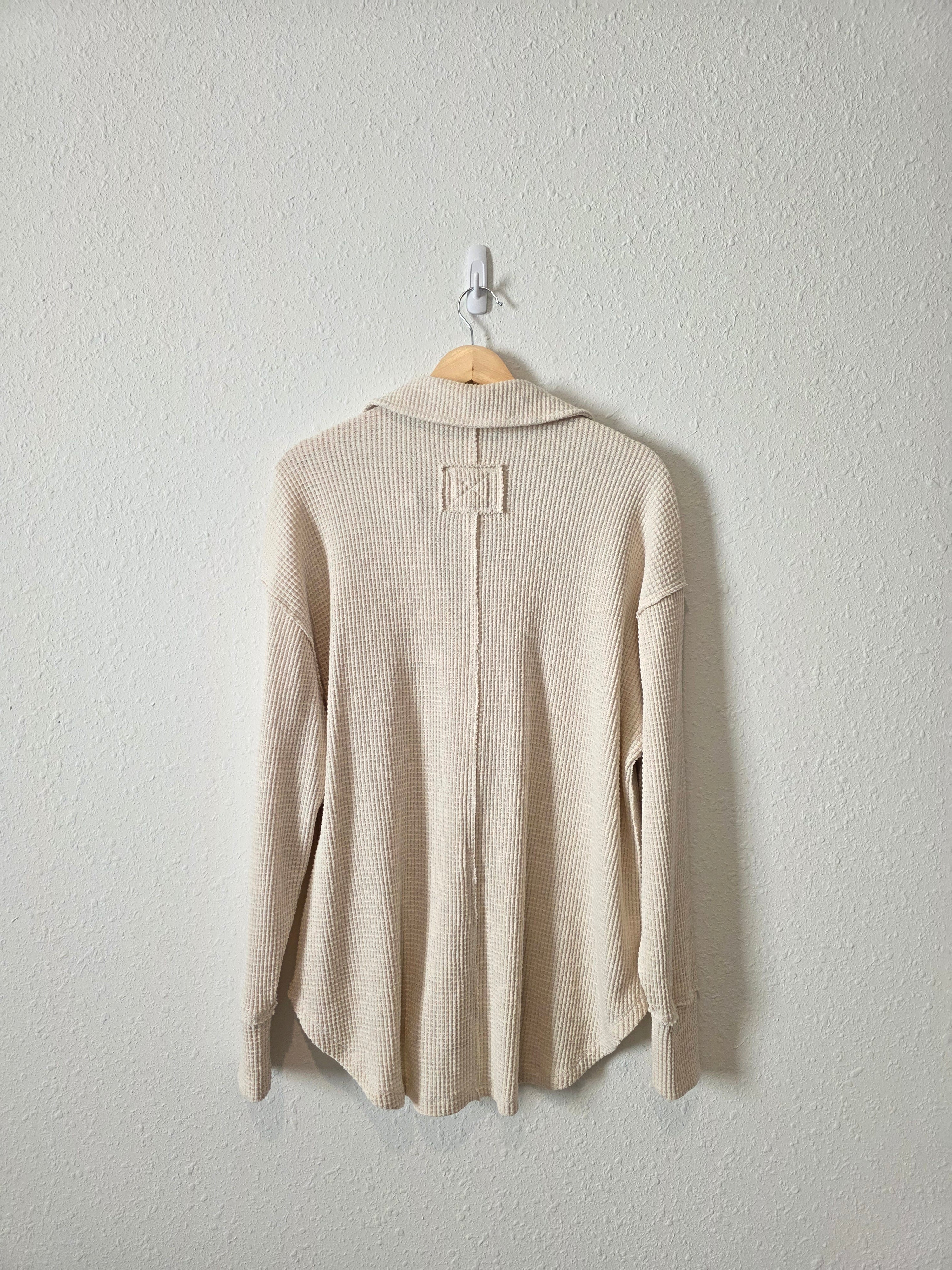 Aerie Oat Waffle Pullover (S)