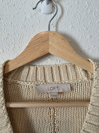 Loft Textured Cotton Cardigan (S)