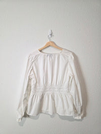 Gap Puff Sleeve Cotton Top (L)
