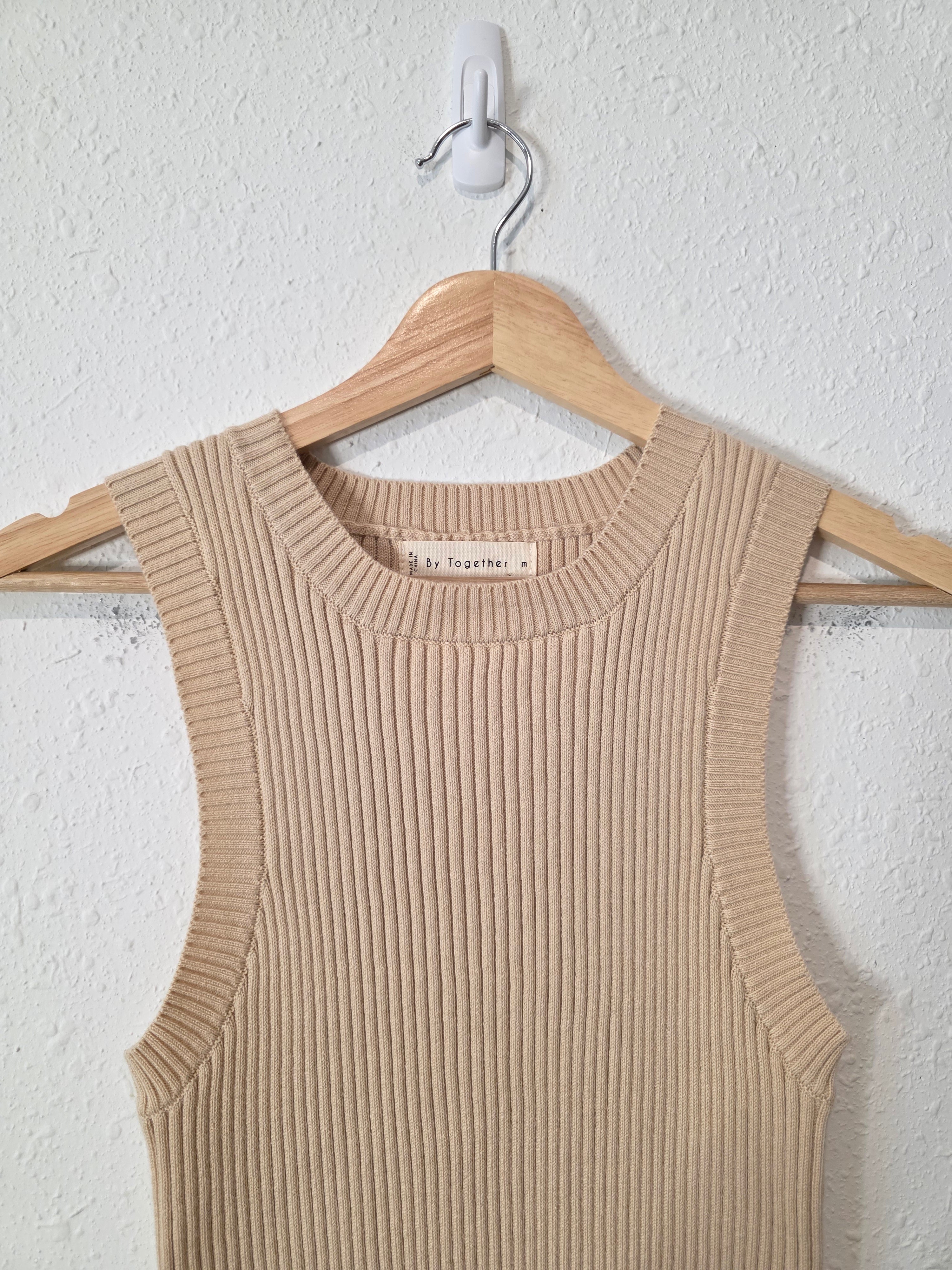 By Together Ribbed Crewneck Tank (M)