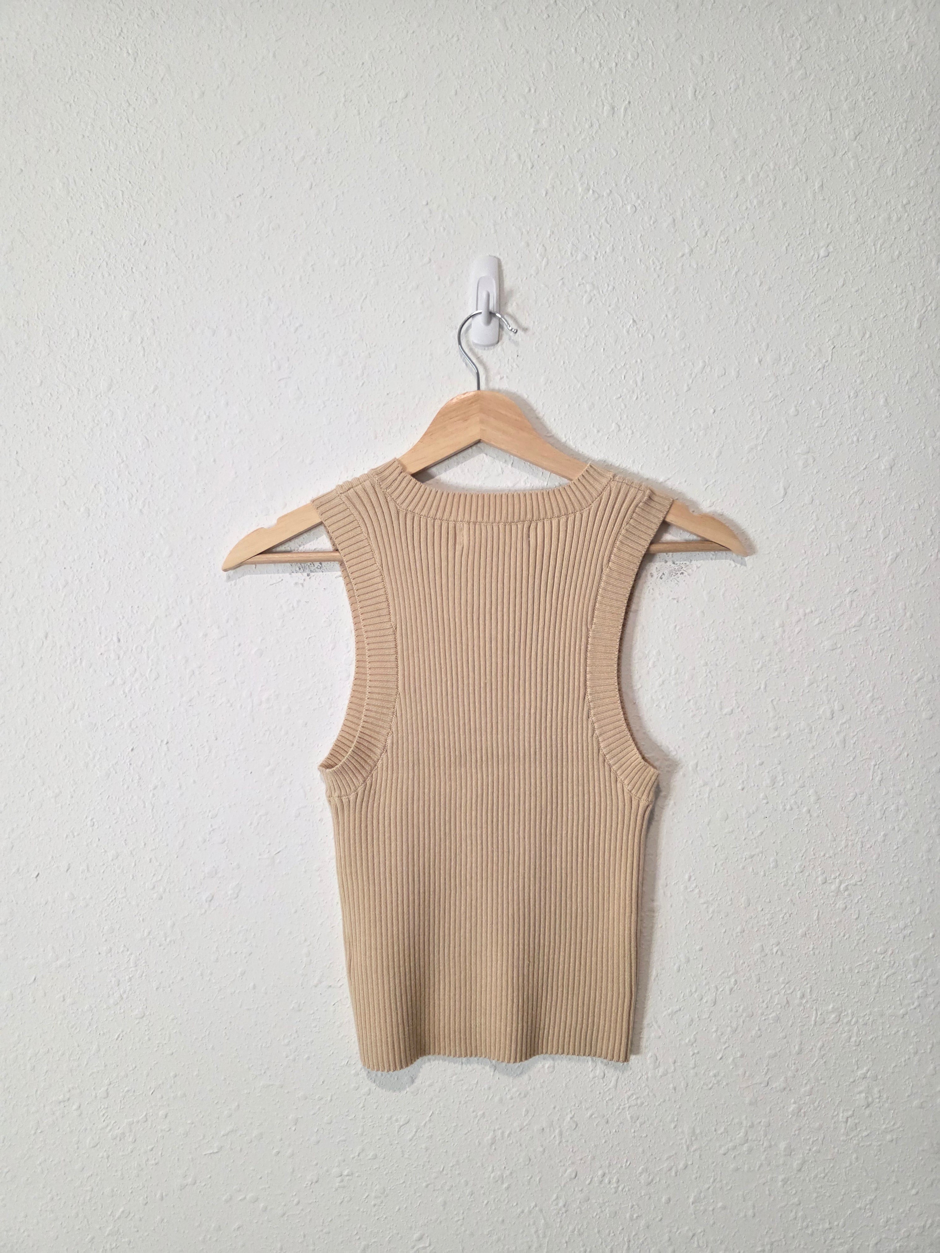 By Together Ribbed Crewneck Tank (M)