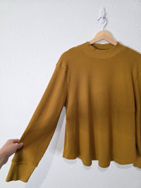 Madewell Mustard Waffle Tee (L)
