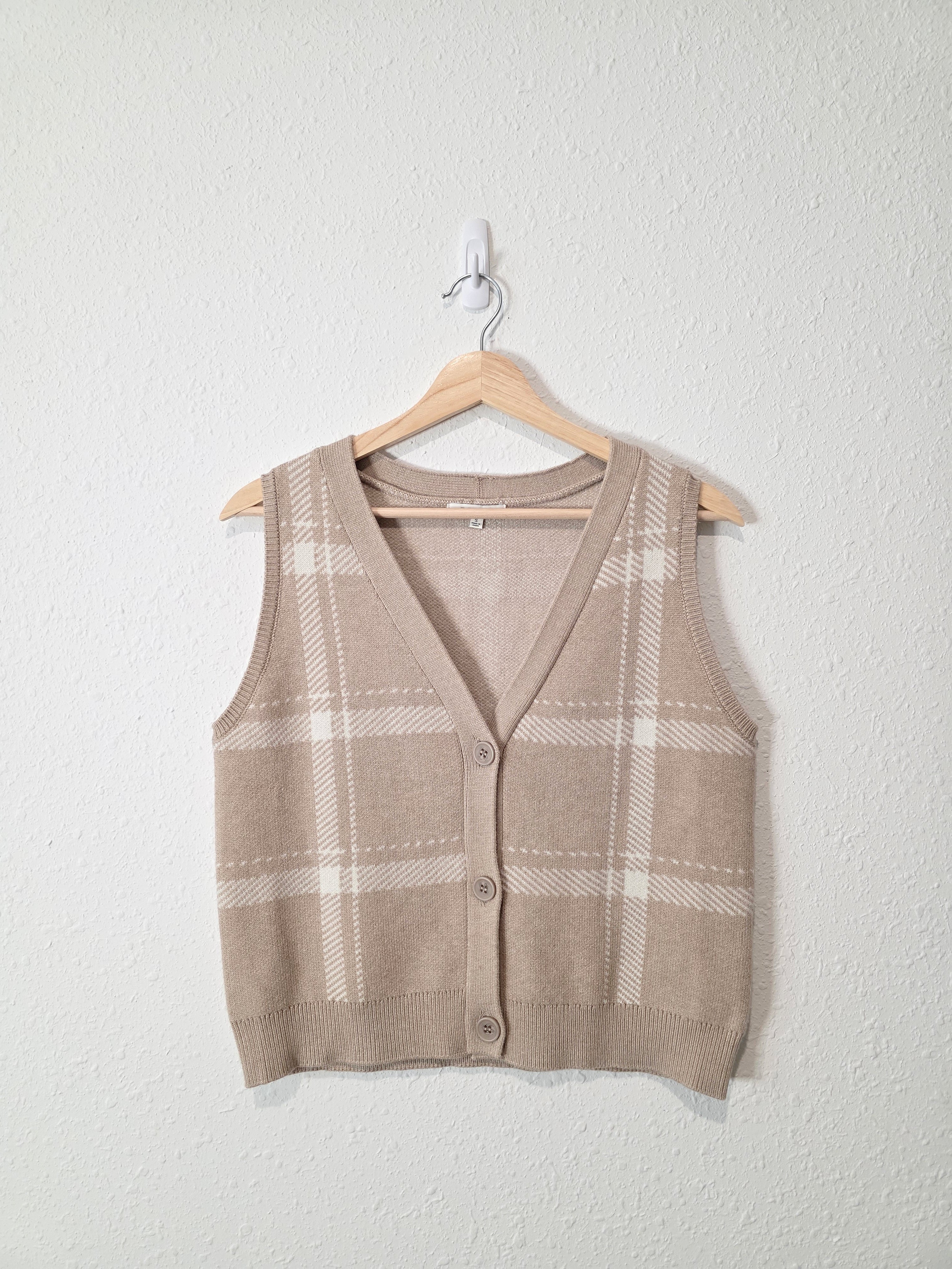 Z Supply Neutral Checkered Vest (S)