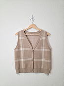 Z Supply Neutral Checkered Vest (S)