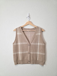 Z Supply Neutral Checkered Vest (S)