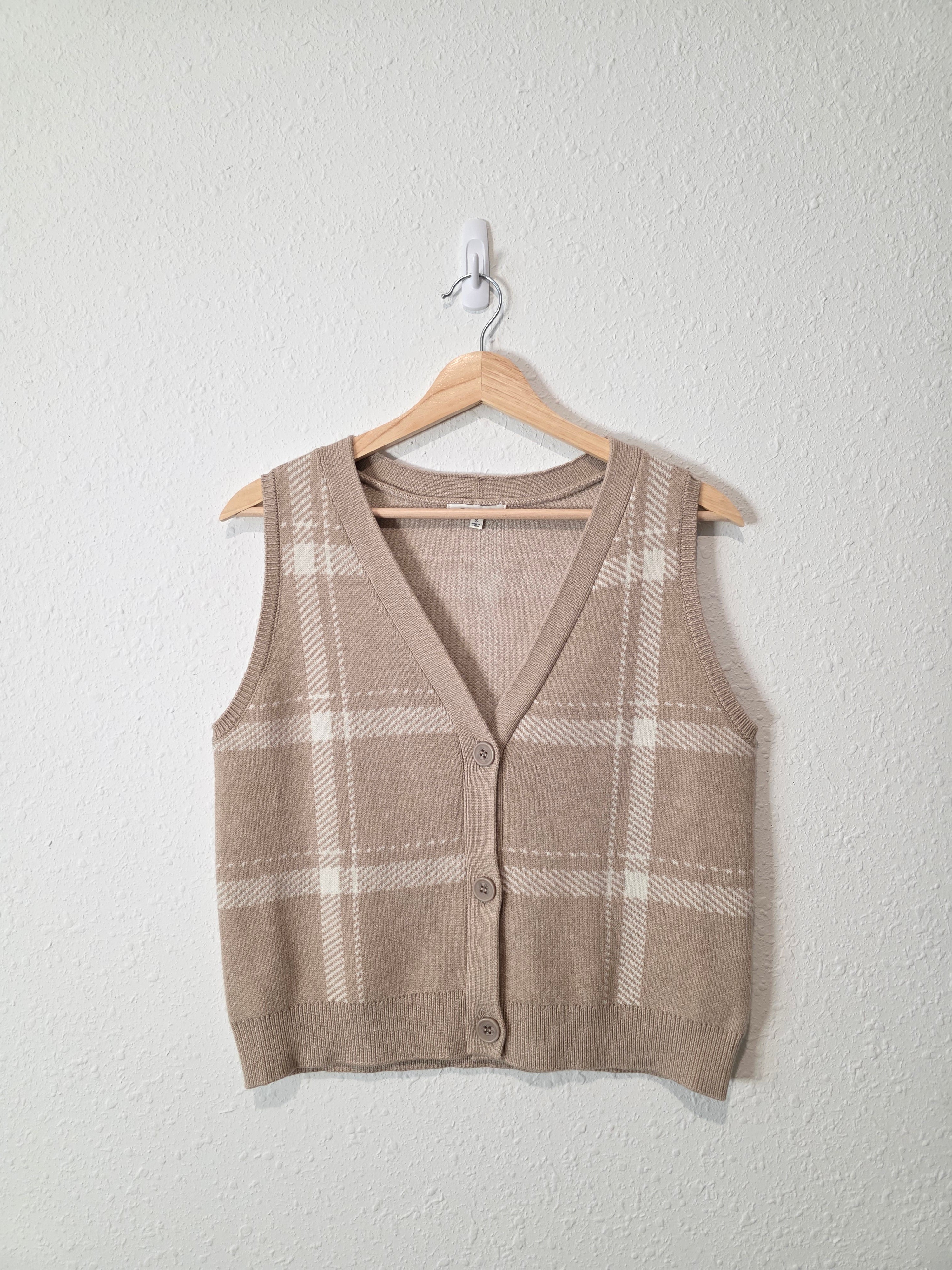 Z Supply Neutral Checkered Vest (S)