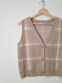 Z Supply Neutral Checkered Vest (S)