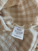 Mod Ref Cotton Linen Gingham Top (M)