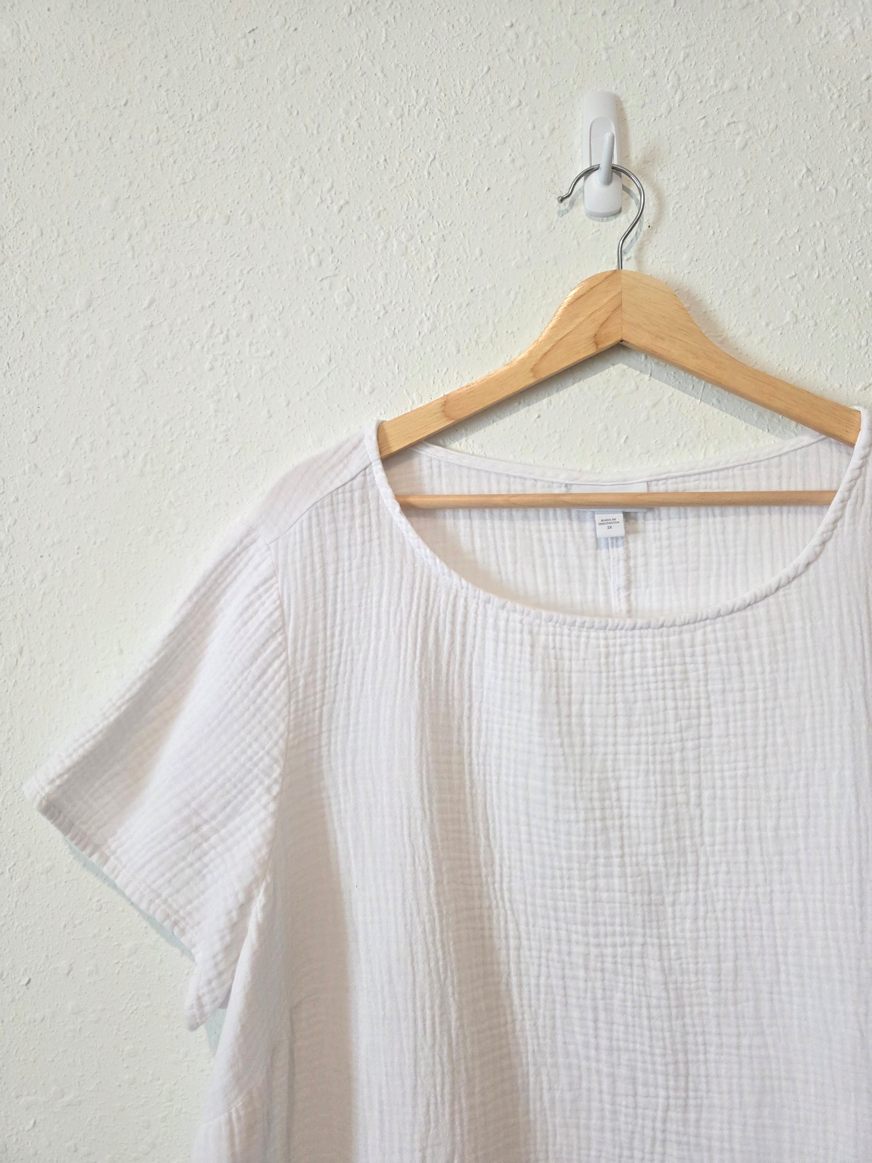J.Jill Cotton Gauze Boxy Top (2X)