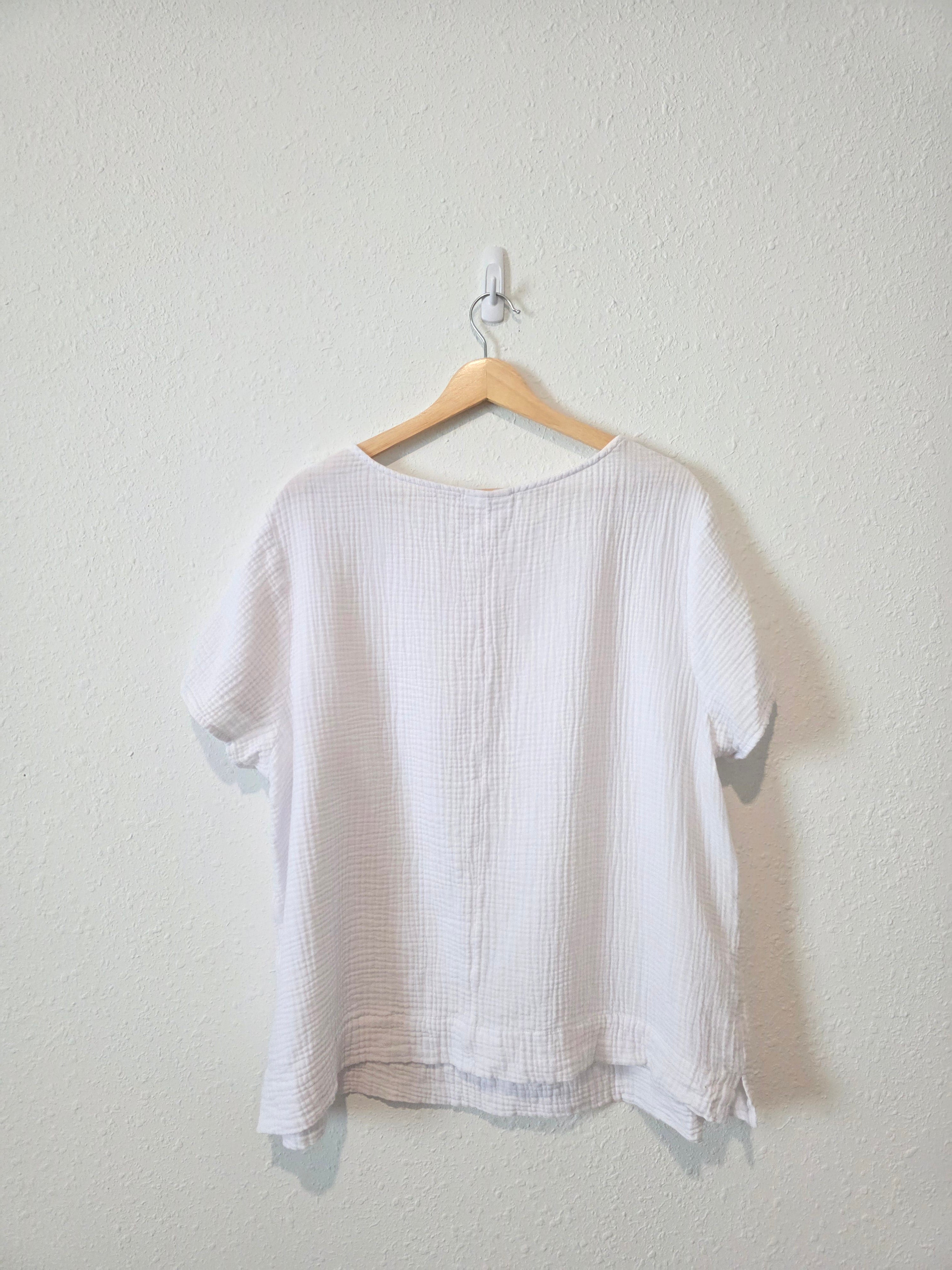 J.Jill Cotton Gauze Boxy Top (2X)