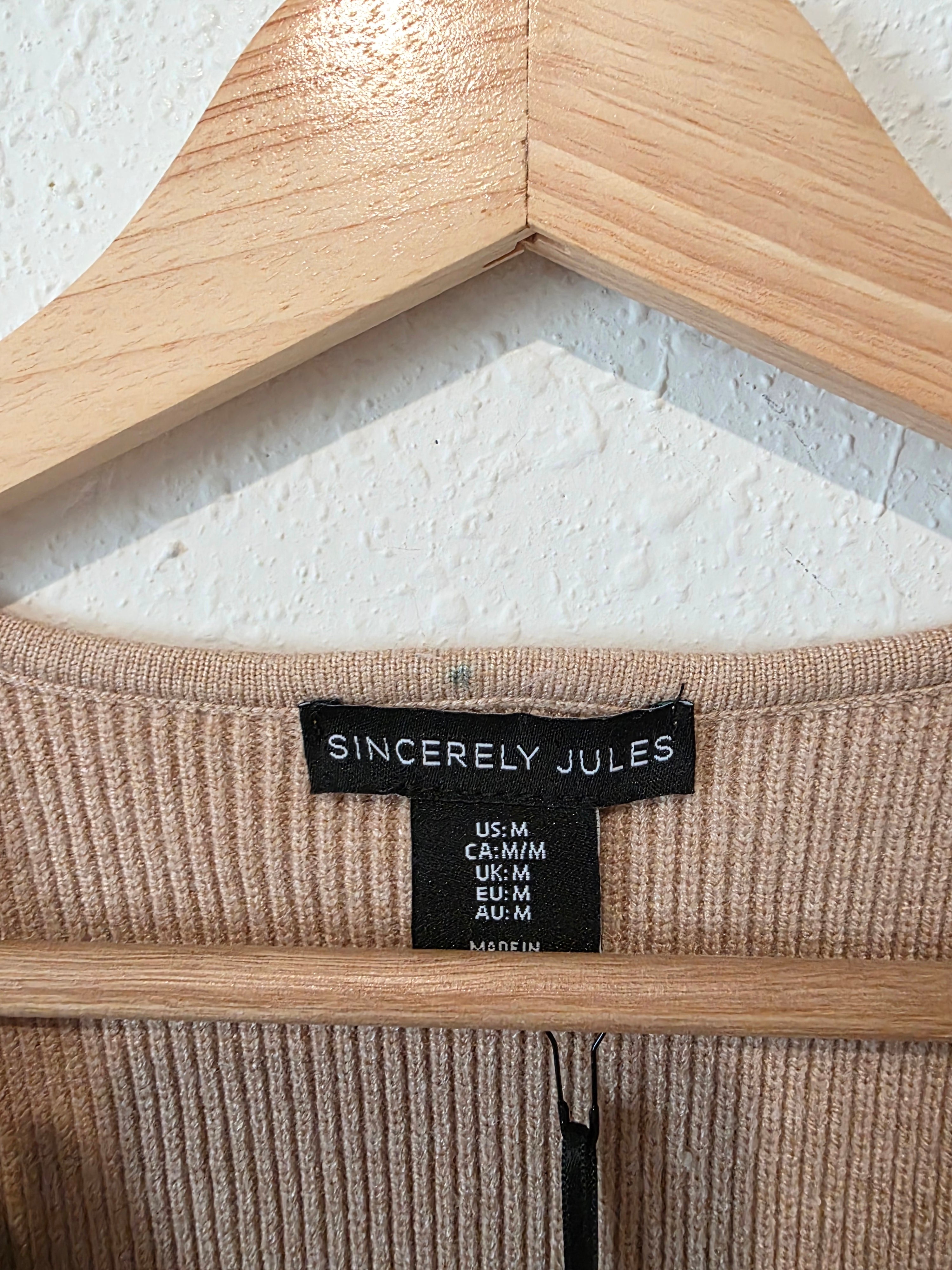 NEW Neutral Knit Button Up Vest (M)
