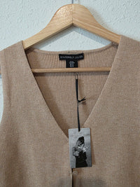 NEW Neutral Knit Button Up Vest (M)