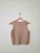 NEW Neutral Knit Button Up Vest (M)