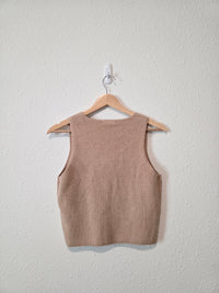 NEW Neutral Knit Button Up Vest (M)