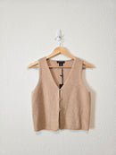 NEW Neutral Knit Button Up Vest (M)