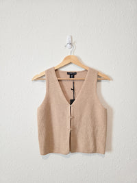 NEW Neutral Knit Button Up Vest (M)