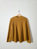 Madewell Mustard Waffle Tee (L)