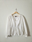 Gap Puff Sleeve Cotton Top (L)