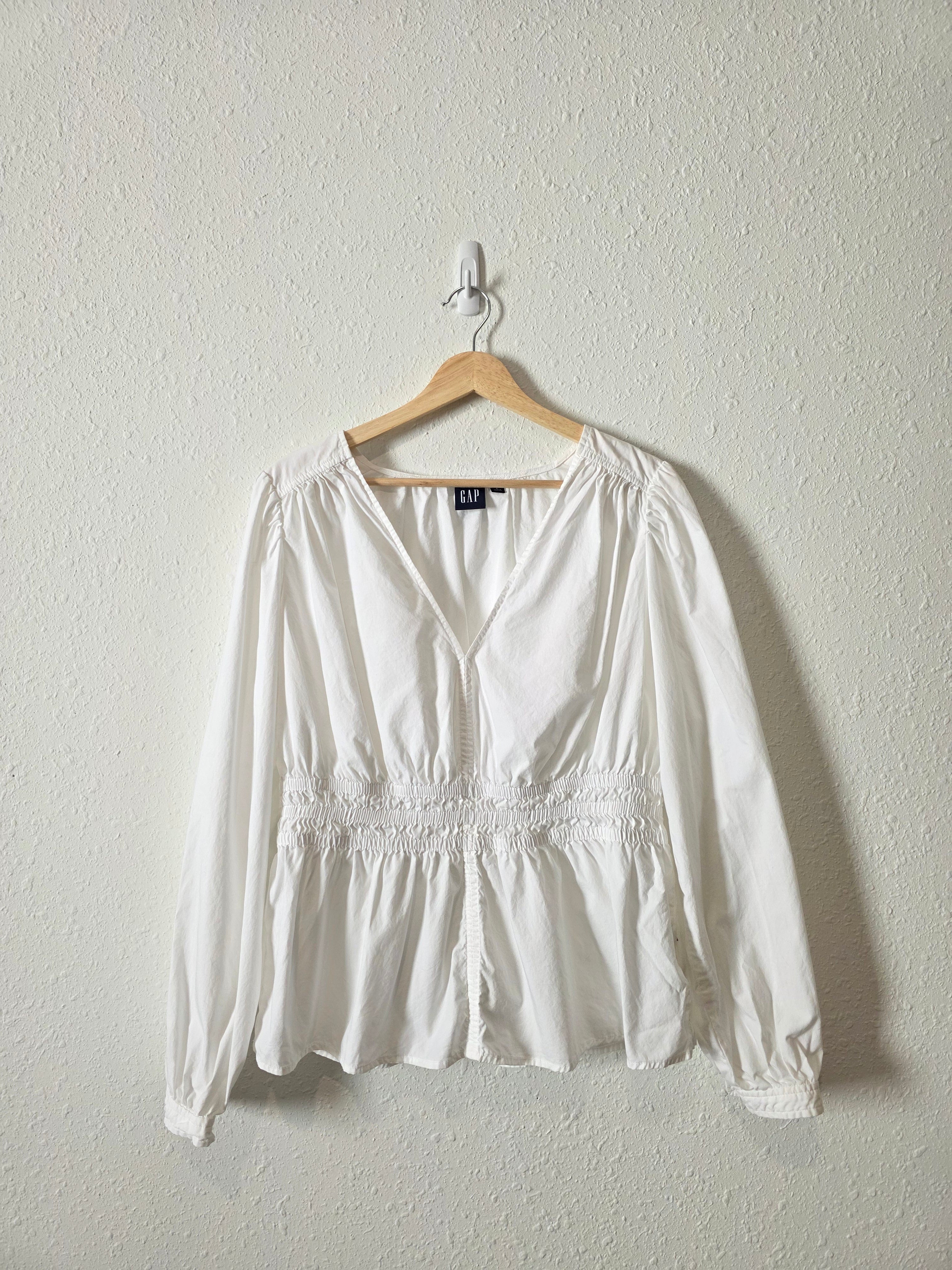 Gap Puff Sleeve Cotton Top (L)