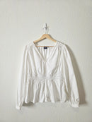 Gap Puff Sleeve Cotton Top (L)