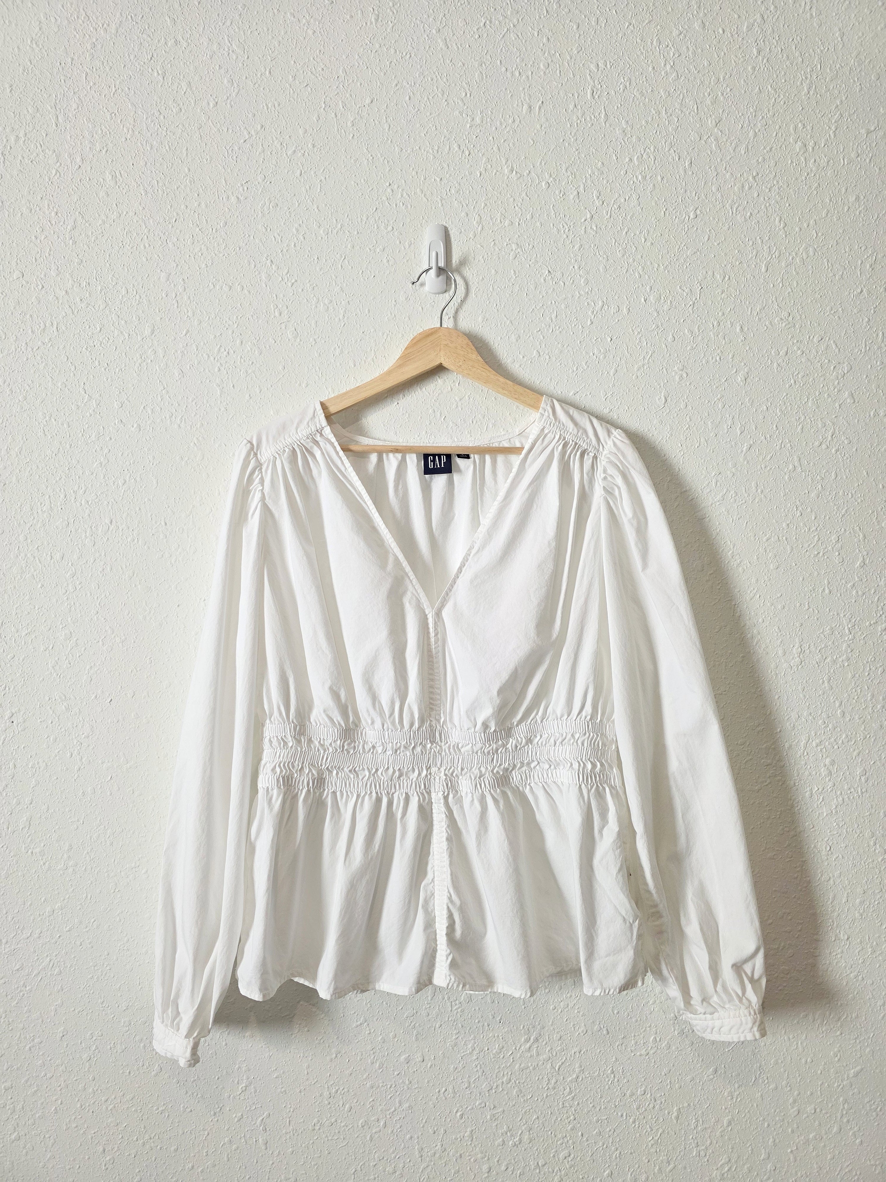 Gap Puff Sleeve Cotton Top (L)